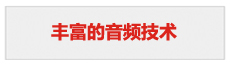豐富的音頻技術(shù)